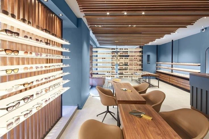 Wood Sunglasses Display Cabinet