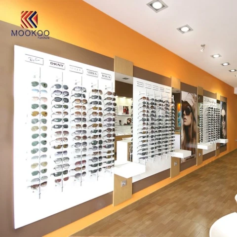 Ny design Optical Shop Display Wall Solglasögon Hylla