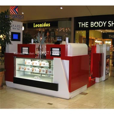 Kommersiella Röd Kosmetisk Showcase